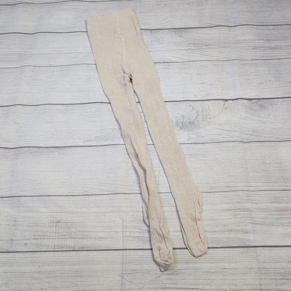 5/6 Next Oatmeal Cable Knit Tights